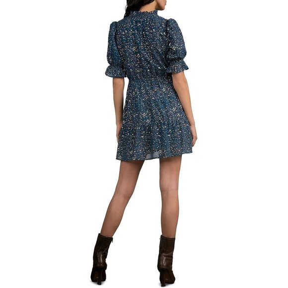 ELAN Saphire Paisley Puff-Sleeve Printed Dress - NWT - Size Medium - Picture 2 of 3